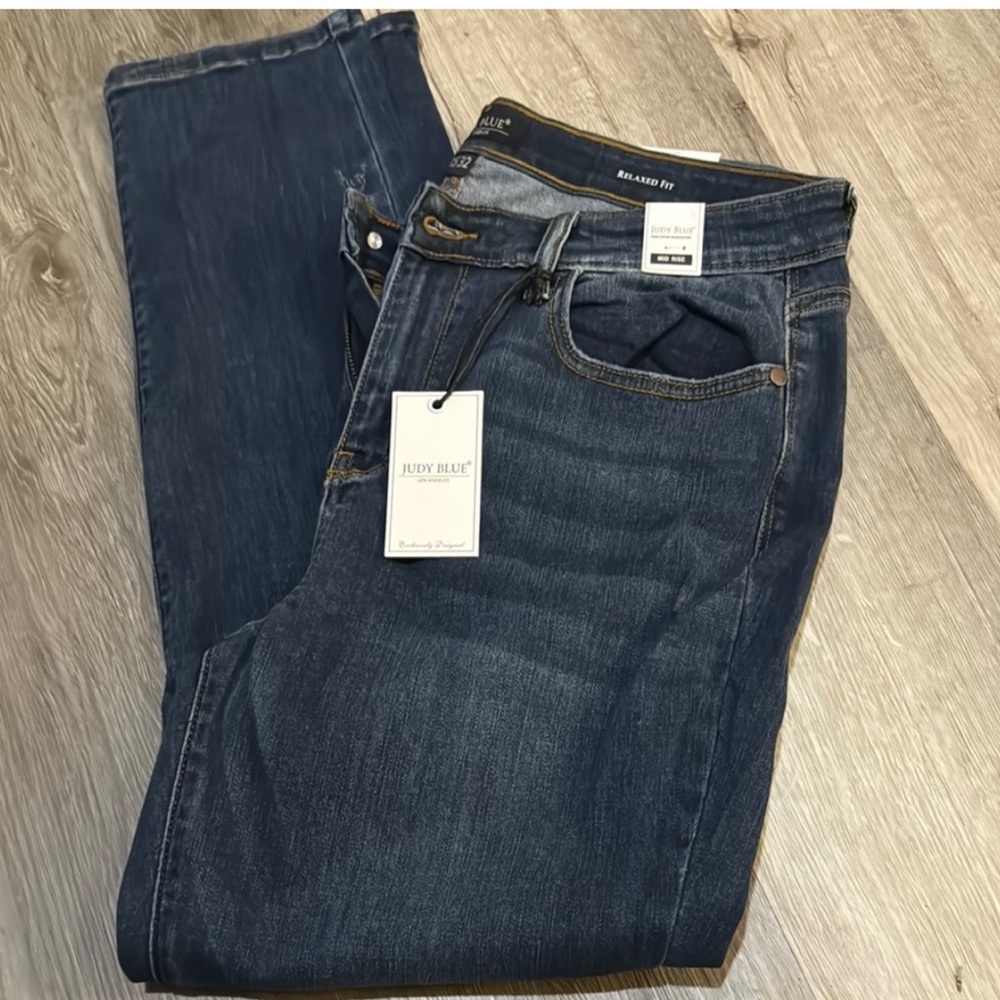 Judy Blue Dark Blue Relaxed fit Straight Leg Jeans